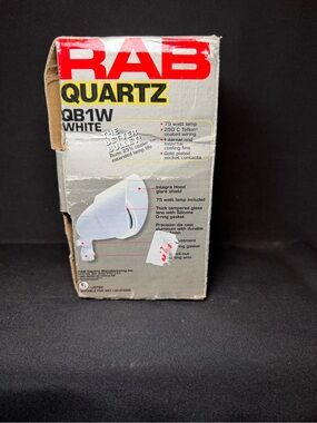 RAB Quartz White Outdoor Flood Light 75W Wall Mounted UL Wet Listed